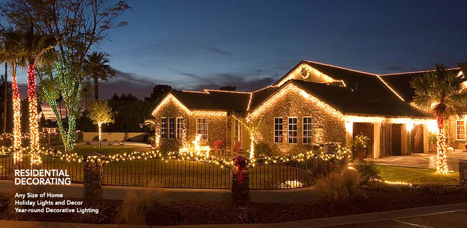 Christmas Lights and Decorations. Full service leasing, sales, design, installation, maintenance, and removal of Christmas and holiday lights and decor in Phoenix, Ariziona.